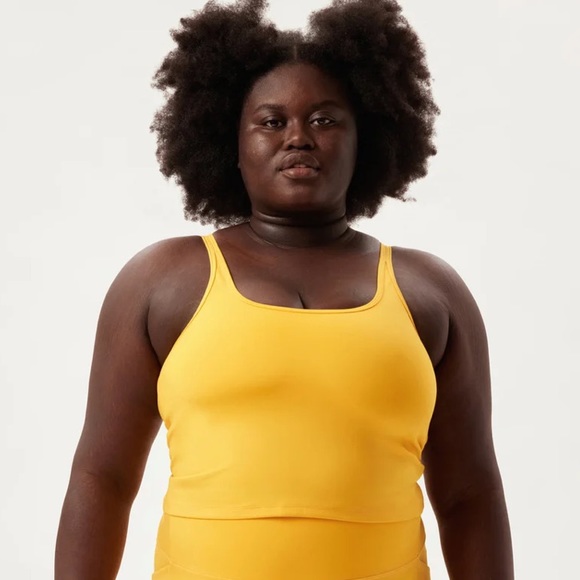 🔥 Like new Girlfriend Collective Gemma scoop tank in citrine - size M 🔥 - Picture 1 of 6